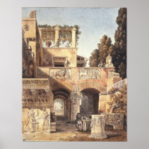Poster Vue d'une maison romaine 1792
