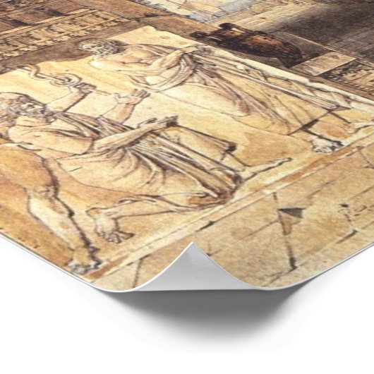 Poster Vue d'une maison romaine 1792 (Coin)