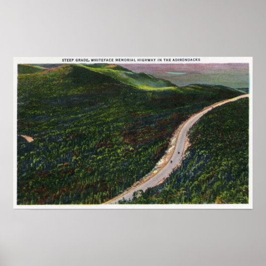 Poster Vue d'une pente raide sur Memorial Hwy (Devant)