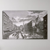 Poster Vue d'une procession dans le Graben (Devant)