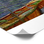 Poster Vue d'une rivière avec des bateaux à rames par van (Coin)