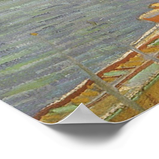 Poster Vue d'une rivière avec des bateaux à rames par Vin (Coin)