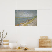 Poster Vue d'une rivière avec des bateaux à rames par Vin (Cuisine)
