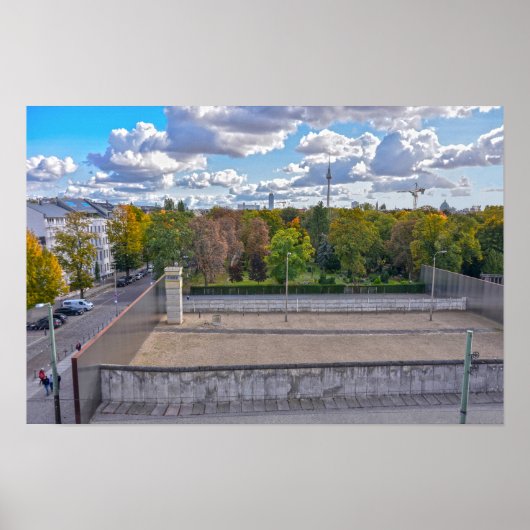 Poster Vue d'une section du mur de Berlin, Allemagne (Devant)