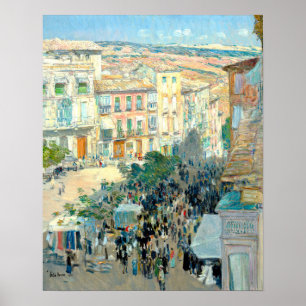 Poster Vue d'une ville du sud de la France par Frederick