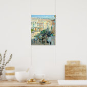 Poster Vue d'une ville française du sud par Frederick Has (Cuisine)