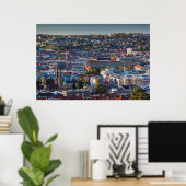 Poster Vue élevée de la ville de Stuttgart (Bureau à domicile)
