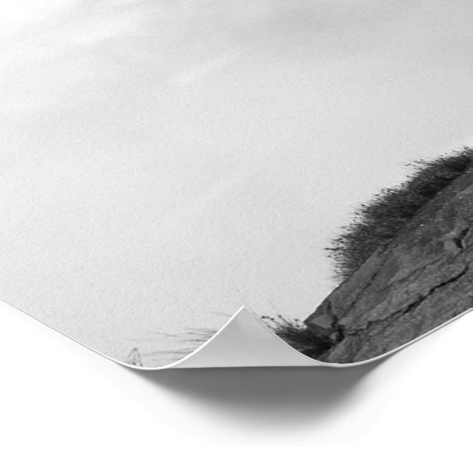 Poster Vue en grand angle noir et blanc (Coin)