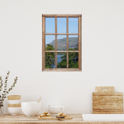 Poster Vue en loch écossais à partir d'une fenêtre (Cuisine)