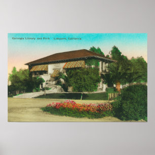 Poster Vue extérieure de Carnegie LibraryLakeport, CA