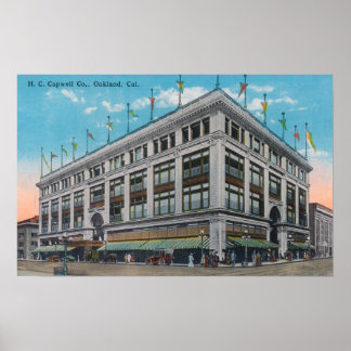 Poster Vue extérieure de H. C. Capwell Co. Bldg