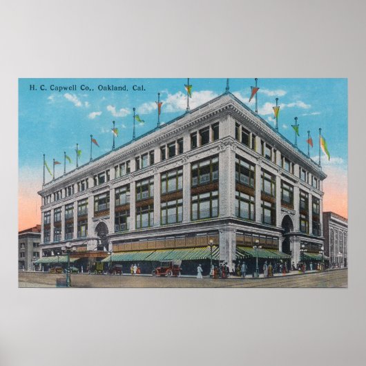 Poster Vue extérieure de H. C. Capwell Co. Bldg (Devant)