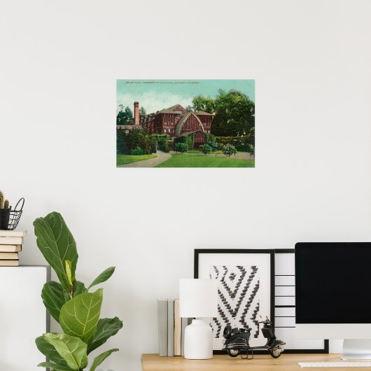 Poster Vue extérieure de Hearst Hall, U de CA (Bureau à domicile)