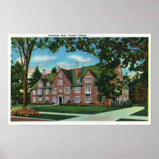 Poster Vue extérieure de Kendrick Hall, Vassar College