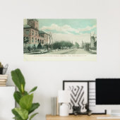 Poster Vue extérieure de la bibliothèque publique sur Pèr (Bureau à domicile)