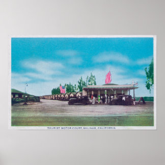 Poster Vue extérieure de la cour automobile touristique