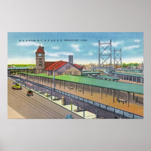 Poster Vue extérieure de la gare ferroviaire 2 (Devant)
