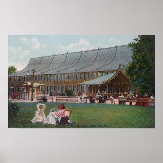Poster Vue extérieure de la patinoire du parc Idora (Devant)