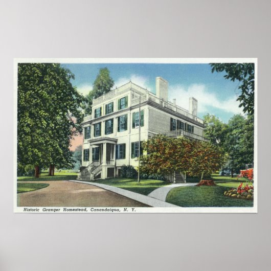 Poster Vue extérieure de la propriété historique Granger (Devant)