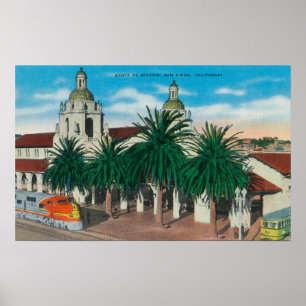 Poster Vue extérieure de la station Père Noël Fe