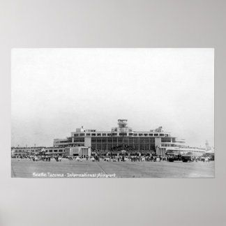 Poster Vue extérieure de l'aéroport international de Seat