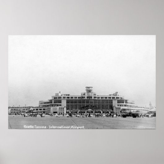 Poster Vue extérieure de l'aéroport international de Seat (Devant)