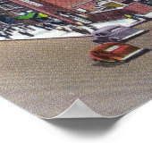 Poster Vue extérieure de l'ancienne salle de réunion du S (Coin)