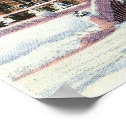 Poster Vue extérieure de l'arène olympique en hiver (Coin)