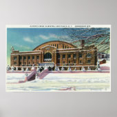 Poster Vue extérieure de l'arène olympique en hiver (Devant)