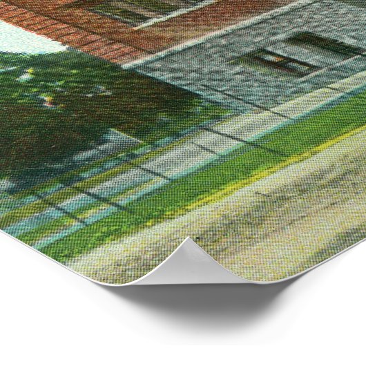 Poster Vue extérieure de l'école de grammaire (Coin)