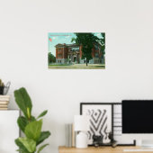 Poster Vue extérieure de l'école de grammaire (Bureau à domicile)