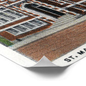 Poster Vue extérieure de l'école et de la salle St. Mary' (Coin)