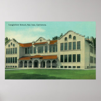 Poster Vue extérieure de l'école Longfellow