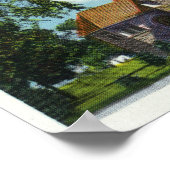 Poster Vue extérieure de l'église St. Mary's et du rectoi (Coin)