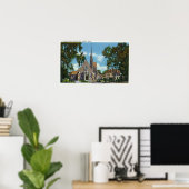 Poster Vue extérieure de l'église St. Mary's et du rectoi (Bureau à domicile)