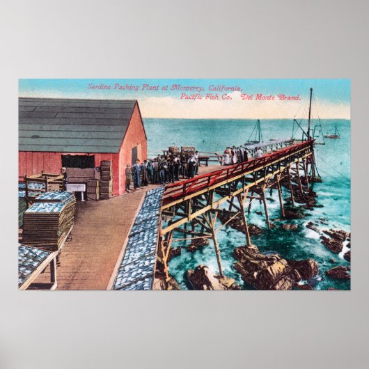 Poster Vue extérieure de l'emballage de la sardine Del Mo (Devant)