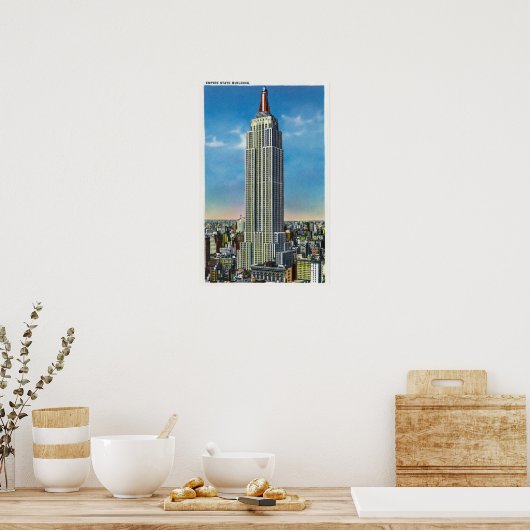 Poster Vue extérieure de l'Empire State Bldg (Cuisine)