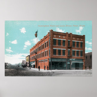 Poster Vue extérieure de l'hôtel Cunningham sur Lewis St