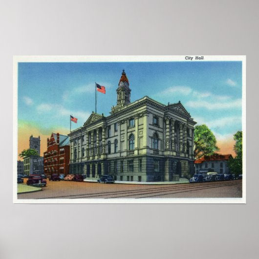 Poster Vue extérieure de l'hôtel de ville 3 (Devant)