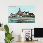 Poster Vue extérieure de l'Hotel del Coronado depuis Pier (Bureau à domicile)