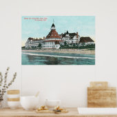 Poster Vue extérieure de l'Hotel del Coronado depuis Pier (Cuisine)