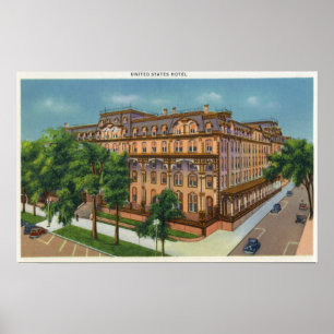 Poster Vue extérieure de l'hôtel des USA