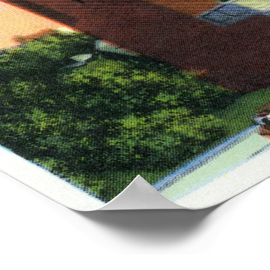 Poster Vue extérieure de l'hôtel Saranac (Coin)