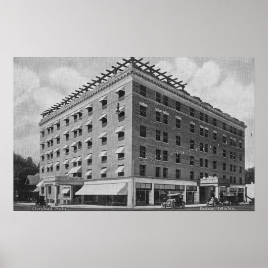 Poster Vue extérieure de l'Owyhee HotelBoise, ID (Devant)