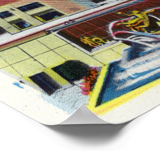 Poster Vue extérieure de RCA Bldg, Rockefeller Center (Coin)