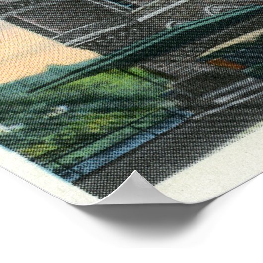 Poster Vue extérieure du bureau de poste 4 (Coin)