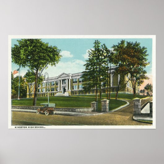 Poster Vue extérieure du collège de Kingston (Devant)