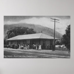 Poster Vue extérieure du dépôt de train