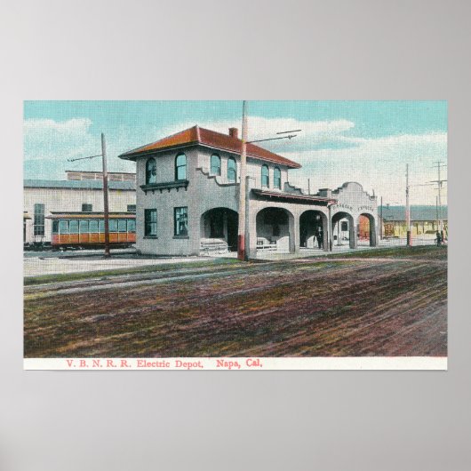 Poster Vue extérieure du dépôt électrique VBN RR (Devant)