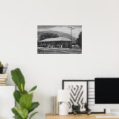 Poster Vue extérieure du dépôt ferroviaire (Bureau à domicile)
